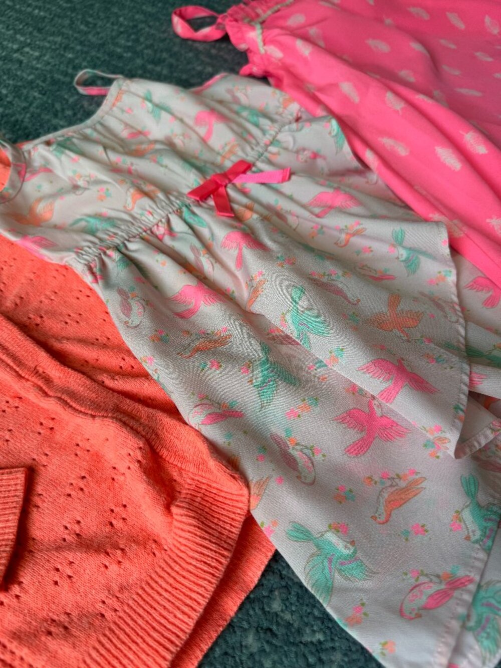 Girls Summer Neons Collection, sizes 3t + 4t, sold as a LOT (3 pieces)